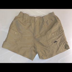 AFTCO M’s 36 Nylon M01 Original Fishing Shorts Khaki EUC